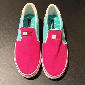 Tommy Hilfiger Women’s Slip-On Shoes - Pink, Blue, Neon Yellow